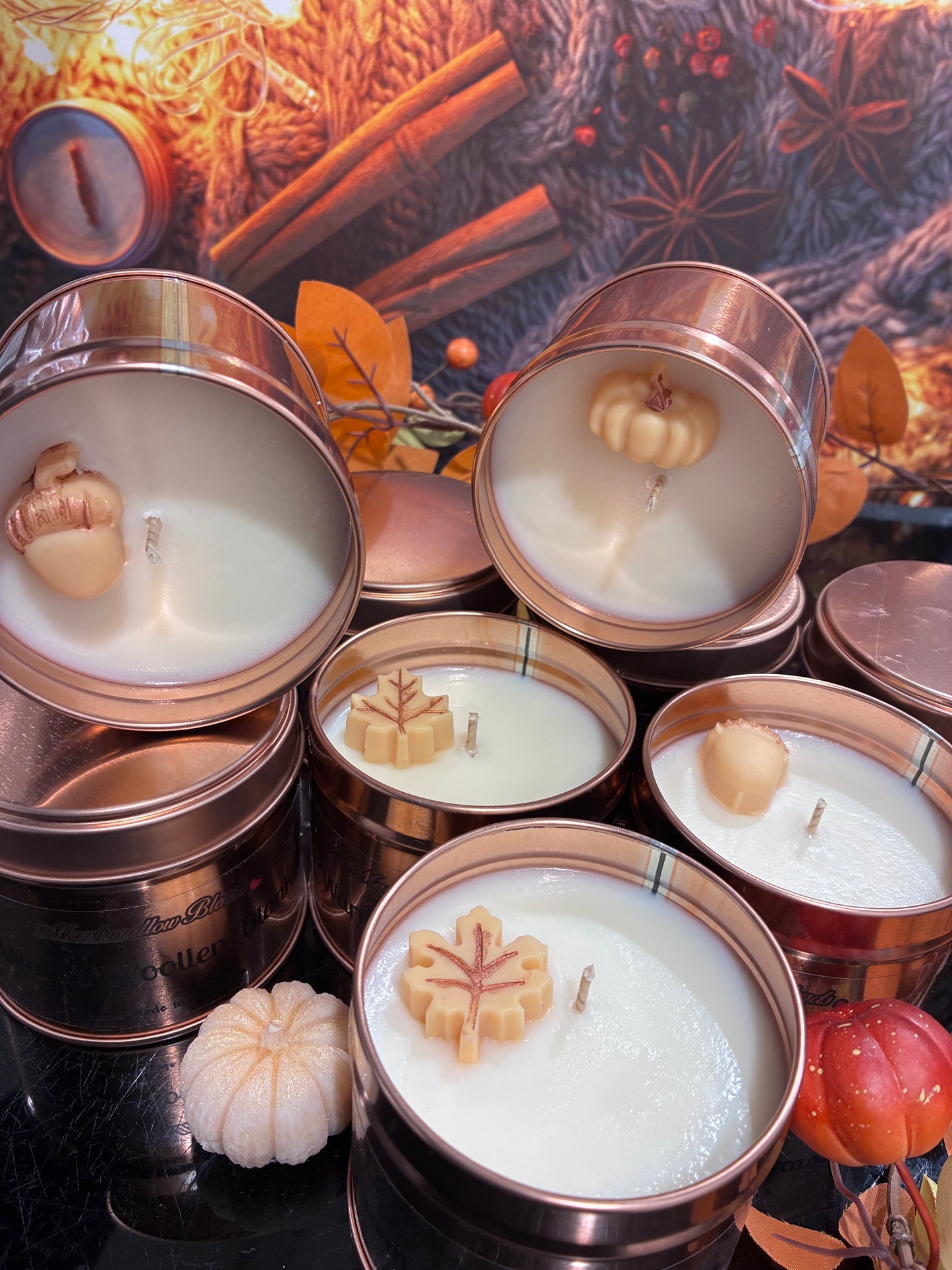 Warm Woollen Blanket Candle tin