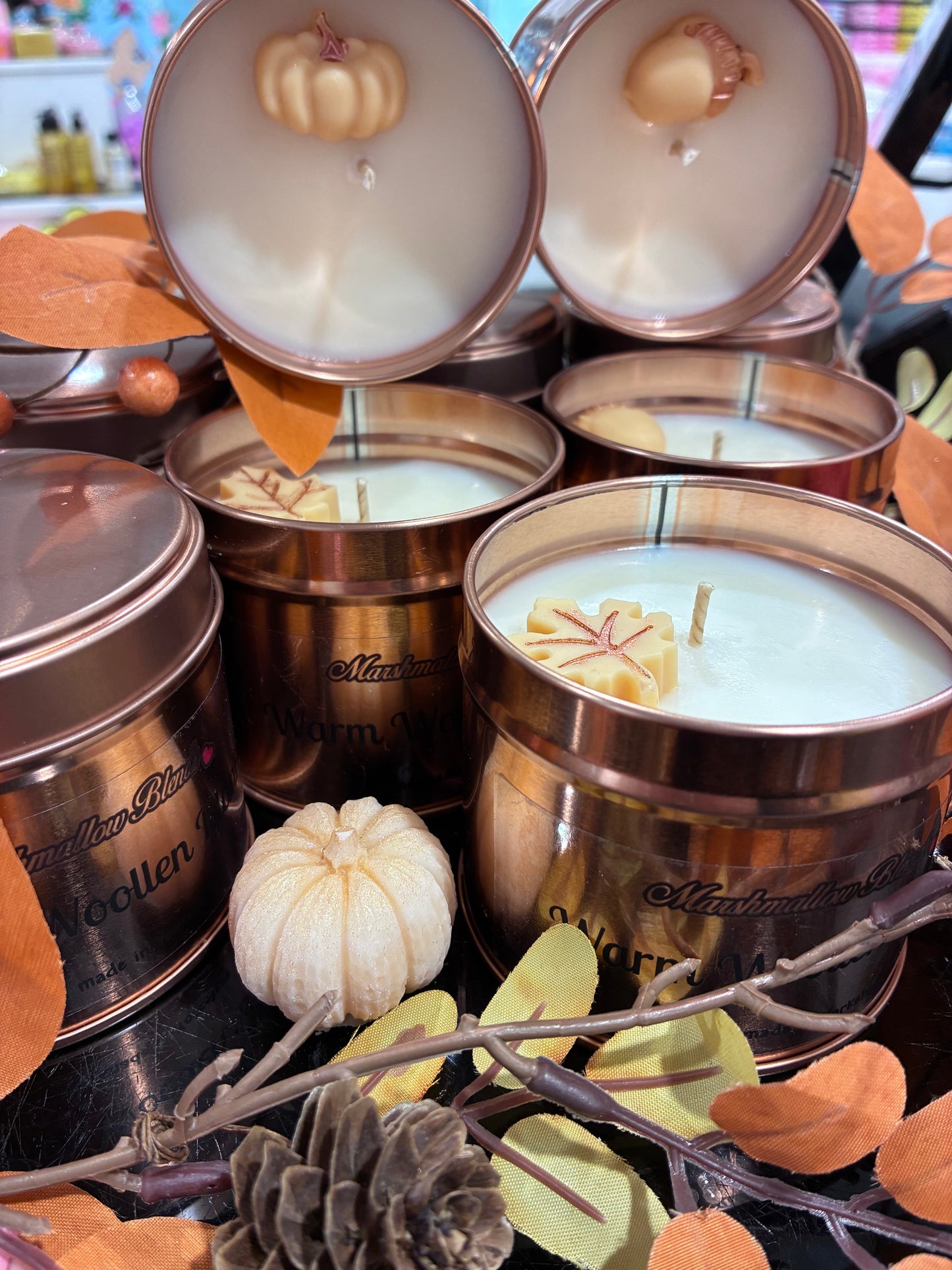 Warm Woollen Blanket Candle tin