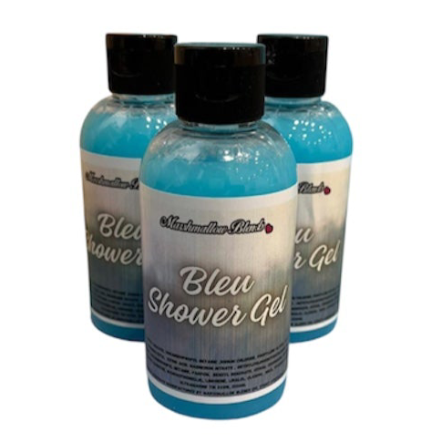 Blue shower gel