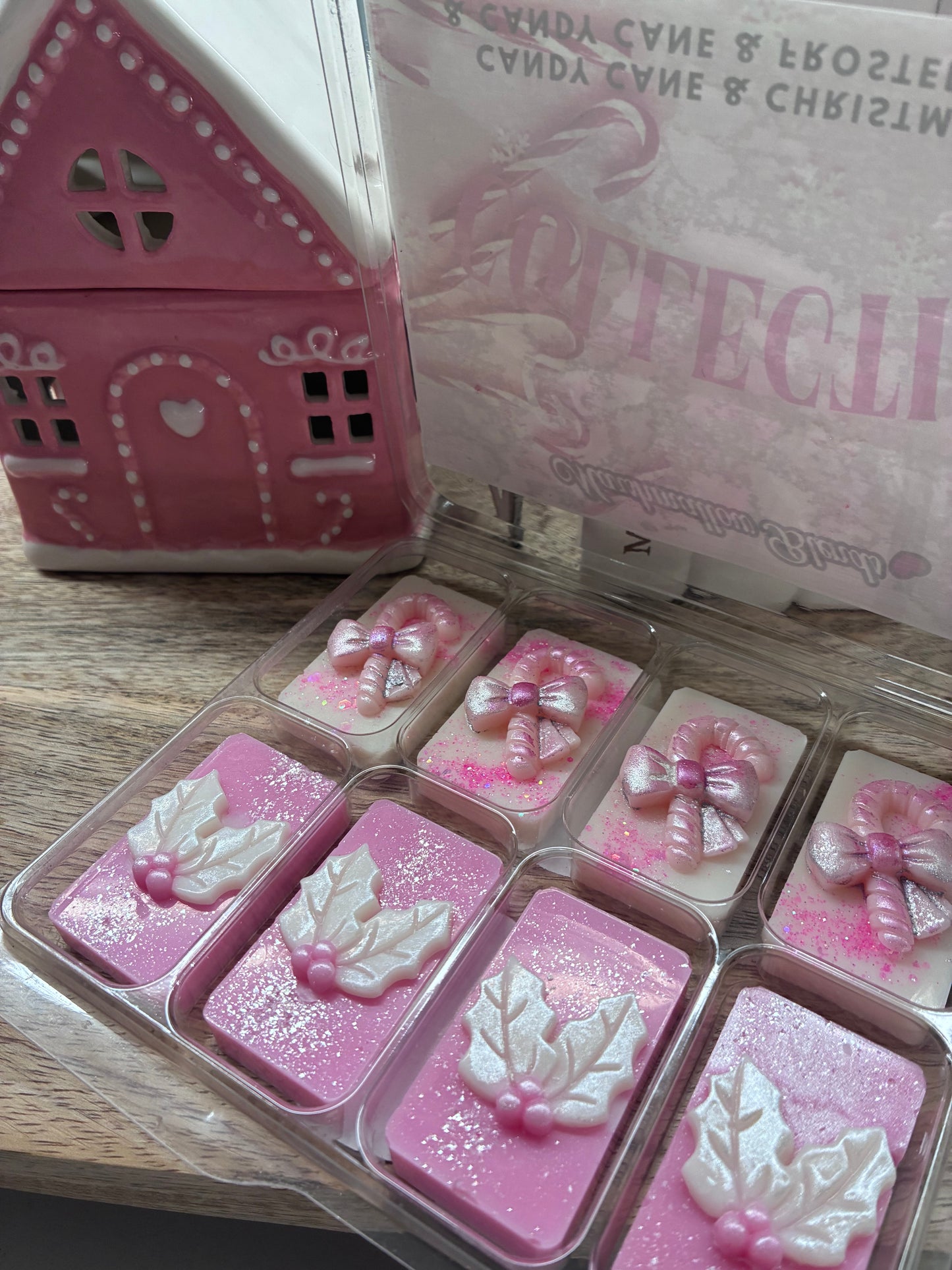 Candy Cane wax melt collection box