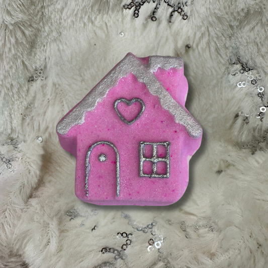 Candy treats Gingerbread House Bath Bomb pink Christmas collection