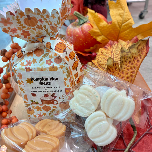 Hello Autumn Pumpkin wax melts. Caramel Pumpkin Pie & Pumpkin Marshmallow.