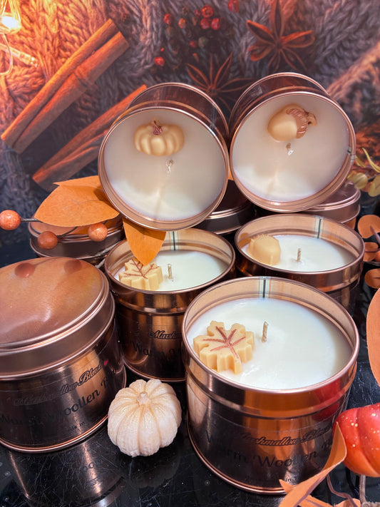 Warm Woollen Blanket Candle tin