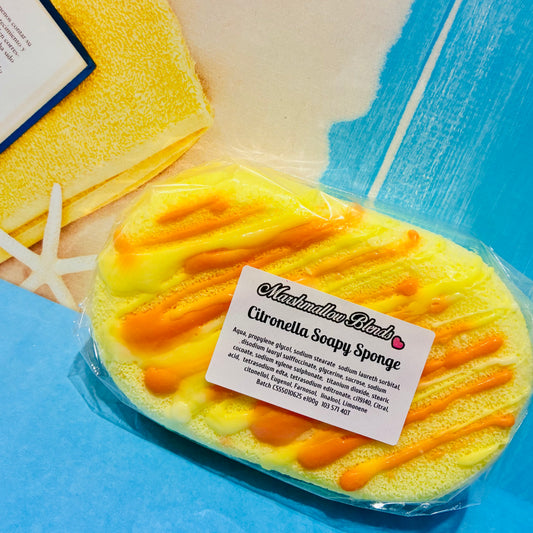 Citronella Soapy Sponge. Soap filled insect repellent (Holiday Sponge)