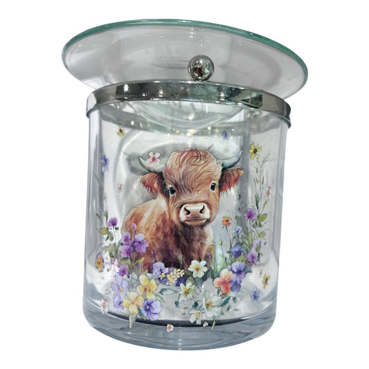 Highland cow Glass burner