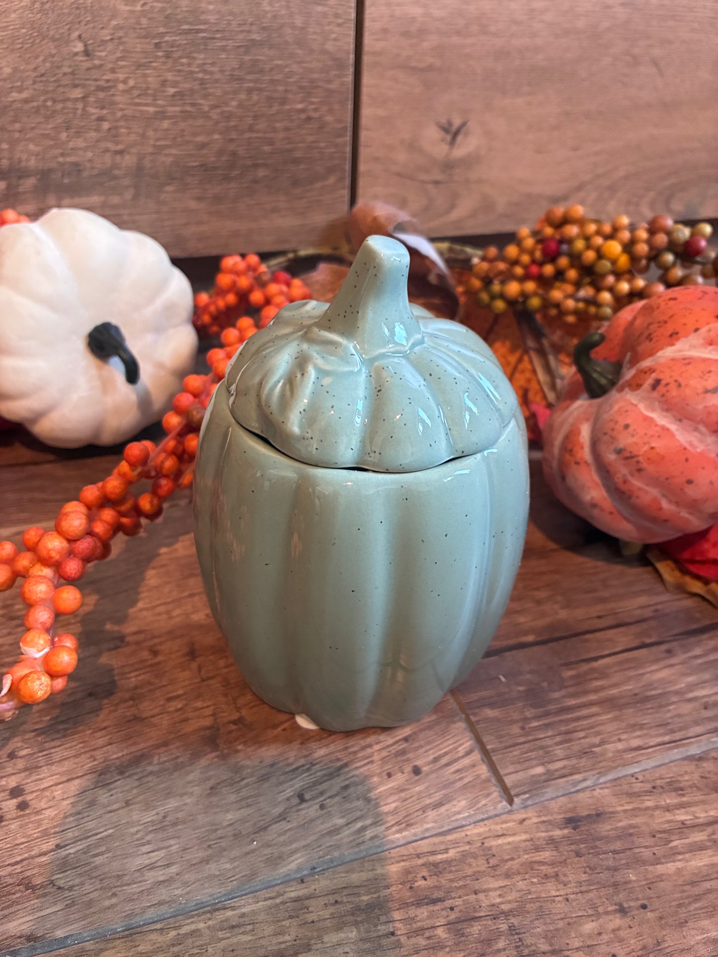 Sage green pumpkin burner
