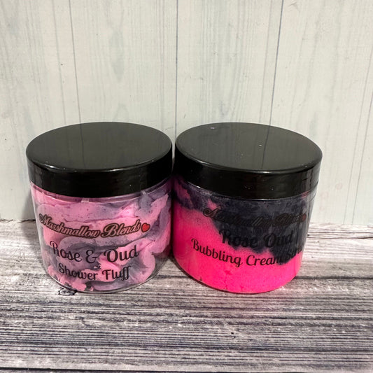 Rose Oud Shower Fluff & Scrub Duo