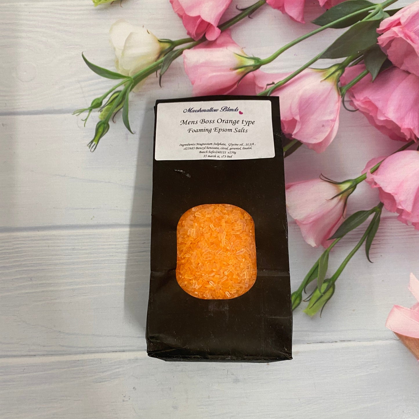 Mens Orange Foaming Epsom Salts